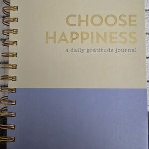 Choose Happiness Gratitude Journal - Gold and Blue